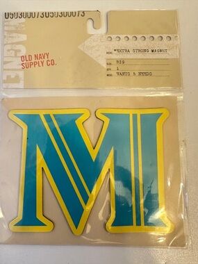 Old Navy Supply Co. Strong Magnet Letter F Measuring Tape Ruler Design BIG